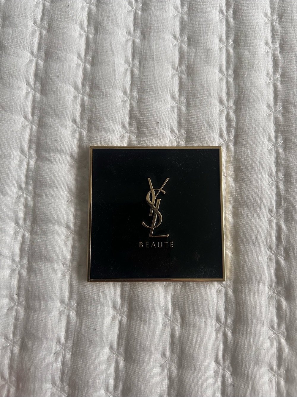 Yves Saint Laurent Black and Gold Compact Case